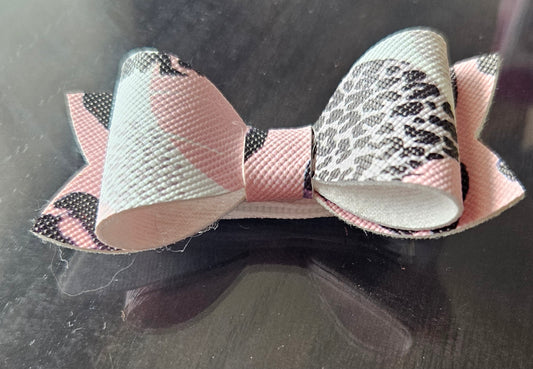 Pink Cheetah Print Hair Bows